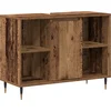 Image de vidaXL - Badkamerkast - met - plank - Oud - Hout - 80 - x - 33 - x - 60 - cm - Bewerkt - hout