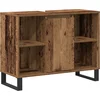 Image de vidaXL - Badkamerkast - met - plank - Oud - Hout - 80 - x - 33 - x - 60 - cm - Bewerkt - hout