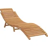 Image de vidaXL - Tuin - ligstoel - Bruin - 198 - x - 55 - x - 58,5 - cm - Massief - Teakhout