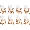 Image de vidaXL - Tuinstoel - 8 - pcs - Bruin - en - wit - 57 - x - 71.5 - x - 104 - cm