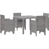 Image de vidaXL - Tuin - Eettafel - Set - 5 - st - Lichtgrijs - Polypropyleen