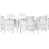 Image de vidaXL - Tuin - Eettafel - Set - 7 - pcs - Wit - Polt - riet