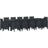 Image de vidaXL - Tuin - Eettafel - Set - 13 - st - Antraciet - Synthetisch - riet