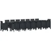 Image de vidaXL - Tuin - eettafelset - met - kussens - 17 - st - Antraciet - PP