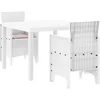 Image de vidaXL - Tuin - Eettafel - Set - 3 - st - Wit - Polypropyleen