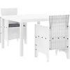 Image de vidaXL - Tuin - Eettafel - Set - 3 - st - Wit - Polypropyleen