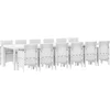 Image de vidaXL - Tuin - Eettafel - Set - 13 - pcs - Wit - Polt - riet
