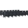 Image de vidaXL - Tuin - eettafelset - met - kussens - 15 - st - Antraciet - PP