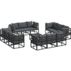 Image de vidaXL - Tuinbank - Set - 13 - pcs - Zwart - Metaal