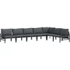 Image de vidaXL - Tuinbank - Set - met - kussen - 7 - pcs - Zwart - Staal