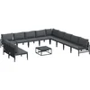 Image de vidaXL - Tuinbank - Set - met - kussen - 12 - pcs - Zwart - Staal