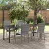 Image de vidaXL - Tuin - Eettafel - Set - 5 - pcs - Grijs - Gepoedercoat - staal