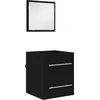 Image de vidaXL - Badkamermeubel - Set - met - lade - met - opslag - Zwart - 41 - x - 38,5 - x - 48 - cm