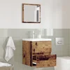 Image de vidaXL - Badkamerkast - met - lade - Oud - Hout - 41 - x - 38,5 - x - 45 - cm - Bewerkt - hout
