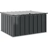 Image de vidaXL - Tuinopslagdoos - Zwart - 101 - x - 82 - x - 50 - cm - Staal
