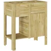 Image de vidaXL - Hoge - Plantenbak - met - plank - Bruin - Geïmpregneerd - grenenhout
