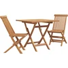 Image de vidaXL - Tuin - Eettafel - Set - 3 - pcs - Bruin - Massief - Acacia - Hout