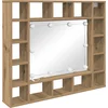Image de vidaXL - Spiegelkast - Artisan - Eiken - 91 - x - 15 - x - 76,5 - cm - Bewerkt - hout
