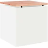 Image de vidaXL - Tuinbank - Wit - 40 - x - 40 - x - 43 - cm - Staal