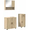 Image de vidaXL - Badkamermeubel - Set - 3 - pcs - Sonoma - Eik - Bewerkt - hout - & - Metaal