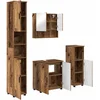 Image de vidaXL - Badkamermeubel - Set - 4 - st - Oud - Hout - 61 - x - 35 - x - 64 - cm