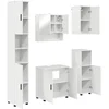 Image de vidaXL - Badkamermeubel - Set - 5 - st - Hoogglans - wit - 61 - x - 35 - x - 64 - cm