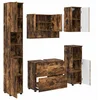 Image de vidaXL - Badkamermeubel - Set - 5 - st - Rook - Eiken - 35 - x - 30 - x - 192 - cm