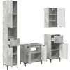 Image de vidaXL - Badkamermeubel - Set - Beton - Grijs - Samengesteld - hout, - metaal