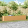Image de vidaXL - Verhoogde - plantenbak - Lichtbruin - 390 - x - 50 - x - 68 - cm - Gegevens - staal