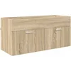Image de vidaXL - Wastafelkast - met - opslag - met - de - deur - Sonoma - Eik - Bewerkt - hout