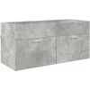 Image de vidaXL - Wastafelkast - met - opslag - met - de - deur - Beton - Grijs - Bewerkt - hout