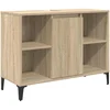 Image de vidaXL - Wastafelkast - met - plank - met - opslag - Sonoma - Eik - 80 - x - 33 - x - 60 - cm