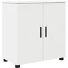 Image de vidaXL - Badkamerkast - Wit - 61 - x - 35 - x - 64 - cm - Bewerkt - hout - & - Metaal