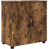 Image de vidaXL - Badkamerkast - Rook - Eiken - 61 - x - 35 - x - 64 - cm - Bewerkt - hout - & - Metaal