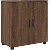 Image de vidaXL - Badkamerkast - Bruin - Eiken - 61 - x - 35 - x - 64 - cm - Bewerkt - hout - & - Metaal