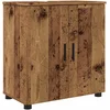 Image de vidaXL - Badkamerkast - Oud - Hout - 61 - x - 35 - x - 64 - cm - Bewerkt - hout, - Metaal