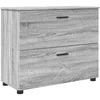 Image de vidaXL - Badkamerkast - met - lade - met - opslag - Grijs - Sonoma - 76,5 - x - 35 - x - 64 - cm