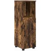 Image de vidaXL - Badkamerkast - Rook - Eiken - 30 - x - 35 - x - 95 - cm - Bewerkt - hout - & - Metaal