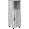 Image de vidaXL - Badkamerkast - Grijs - Sonoma - 30 - x - 35 - x - 95 - cm - Bewerkt - hout - & - Metaal