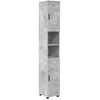 Image de vidaXL - Badkamerkast - Beton - Grijs - 30 - x - 35 - x - 192 - cm - Bewerkt - hout - & - Metaal
