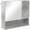 Image de vidaXL - Spiegelkast - met - opslag - Beton - Grijs - 59 - x - 17 - x - 55 - cm - Bewerkt - hout