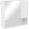 Image de vidaXL - Spiegelkast - Hoogglans - wit - 59 - x - 17 - x - 55 - cm - Bewerkt - hout