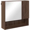 Image de vidaXL - Spiegelkast - met - opslag - Bruin - Eiken - 59 - x - 17 - x - 55 - cm - Bewerkt - hout