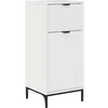 Image de vidaXL - Badkamerkast - met - lade - Hoogglans - wit - 39,5 - x - 36 - x - 88 - cm
