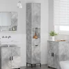 Image de vidaXL - Badkamerkast - met - lade - met - opslag - Beton - Grijs - 31,5 - x - 33 - x - 190 - cm