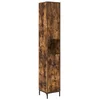 Image de vidaXL - Badkamerkast - met - lade - met - opslag - Rook - Eiken - 31,5 - x - 33 - x - 190 - cm