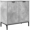 Image de vidaXL - Wastafel - kabinet - voor - de - badkamer - met - opslag - Beton - Grijs