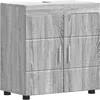 Image de vidaXL - Badkamerkast - set - met - opslag - TULUM - Grijs - Sonoma - 60 - x - 34 - x - 63 - cm