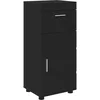 Image de vidaXL - Badkamerkast - set - TULUM - Zwart - 37 - x - 31,5 - x - 82 - cm - Bewerkt - hout