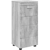 Image de vidaXL - Badkamerkast - set - met - lade - TULUM - Grijs - Sonoma - 37 - x - 31,5 - x - 82 - cm